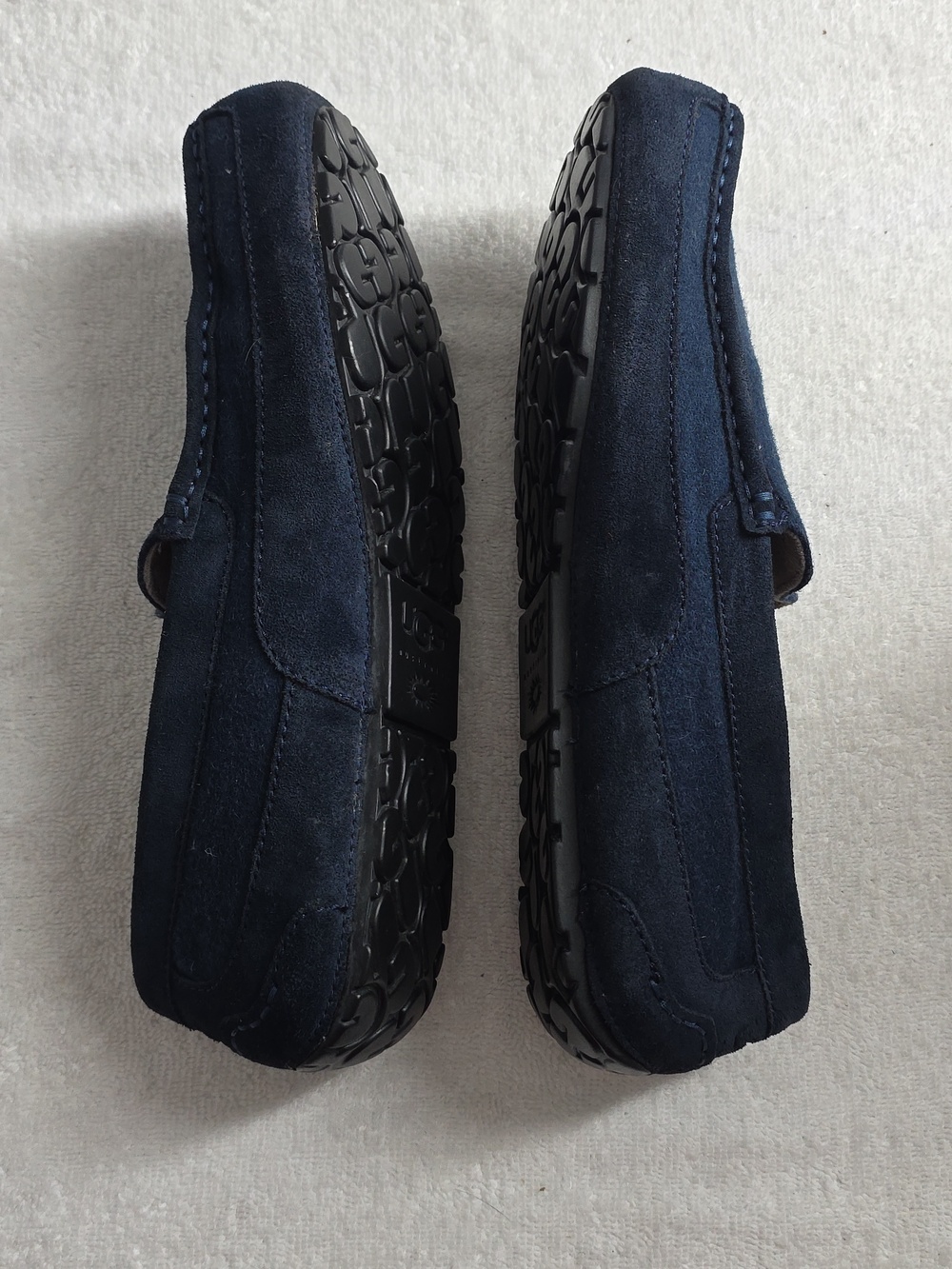 Ugg Australia Mens 12 Alder Navy Blue Driving Shearling Loafers Nice Clean Guc - Picture 9 of 16
